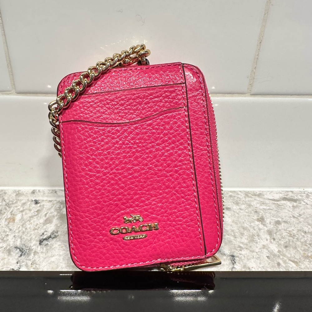 Coach zip card case